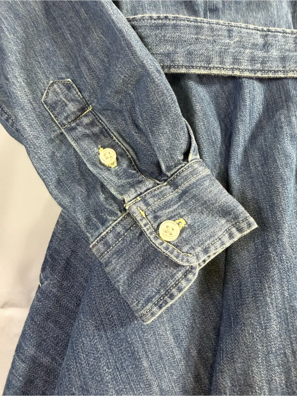 Girl’s Polo Ralph Lauren Blue Denim Belted Shirt Dress Size 10 NEW